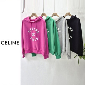 CELINE 셀린느 패치 레터링 기모 후드