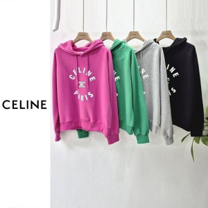 CELINE 셀린느 패치 레터링 기모 후드
