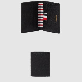 THOM BROWNE 톰브라운 페블 그레인 레더 더블 카드 홀더 MAW021
