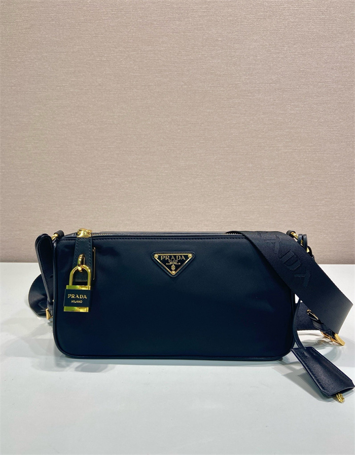 PRADA 프라다 스몰 리나일론 가죽 숄더백 1BC234