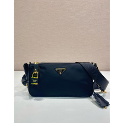 PRADA 프라다 스몰 리나일론 가죽 숄더백 1BC234