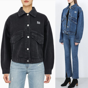 MIUMIU 미우미우 영문로고 데님 자켓