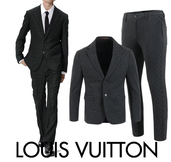 LOUIS VUITTON 루이비통 패턴 다미 싱글 슬림슈트