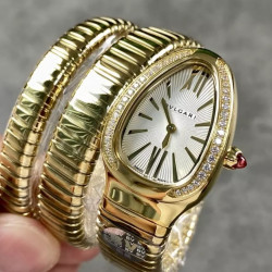 BULGARI 불가리 세르펜티 투보가스 로즈골드 다이아몬드 블랙다이얼 102680