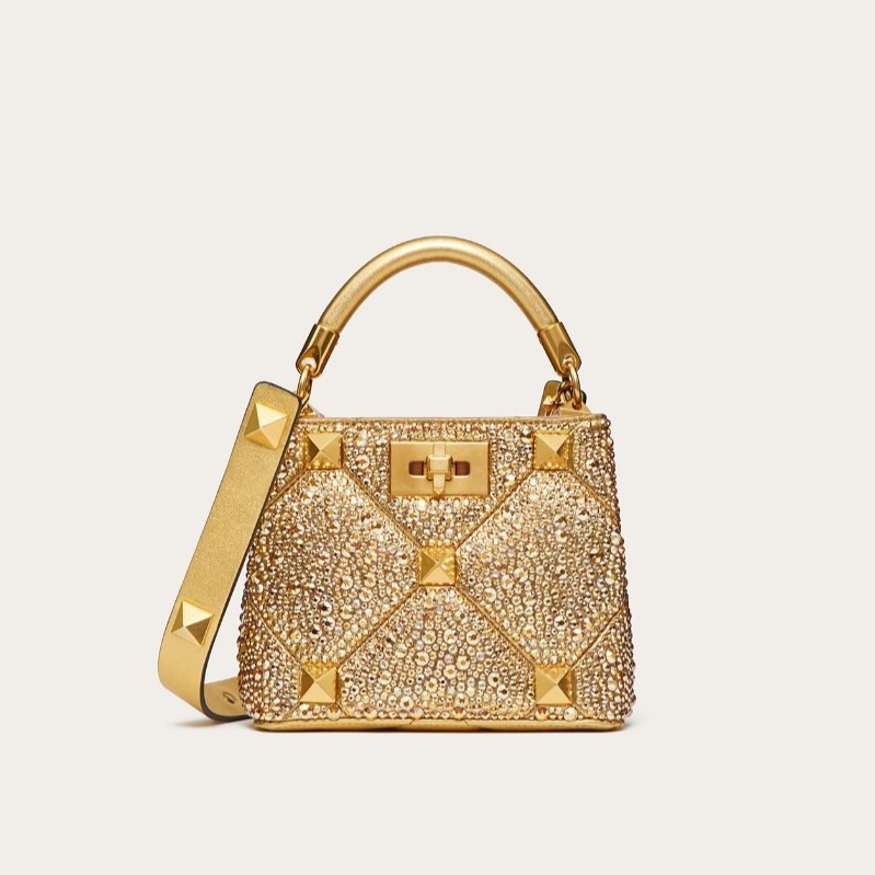 VALENTNIO 발렌티노 ROMAN STUD 미니 라인스톤 토트백 2COLOR