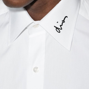DIOR 디올 카라 자수 솔리드 셔츠