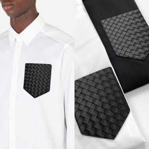 BOTTEGA VENETA 보테가베네타 레더포켓 솔리드 셔츠