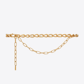 SAINT LAURENT 생로랑 메탈 이중 체인 벨트 660507