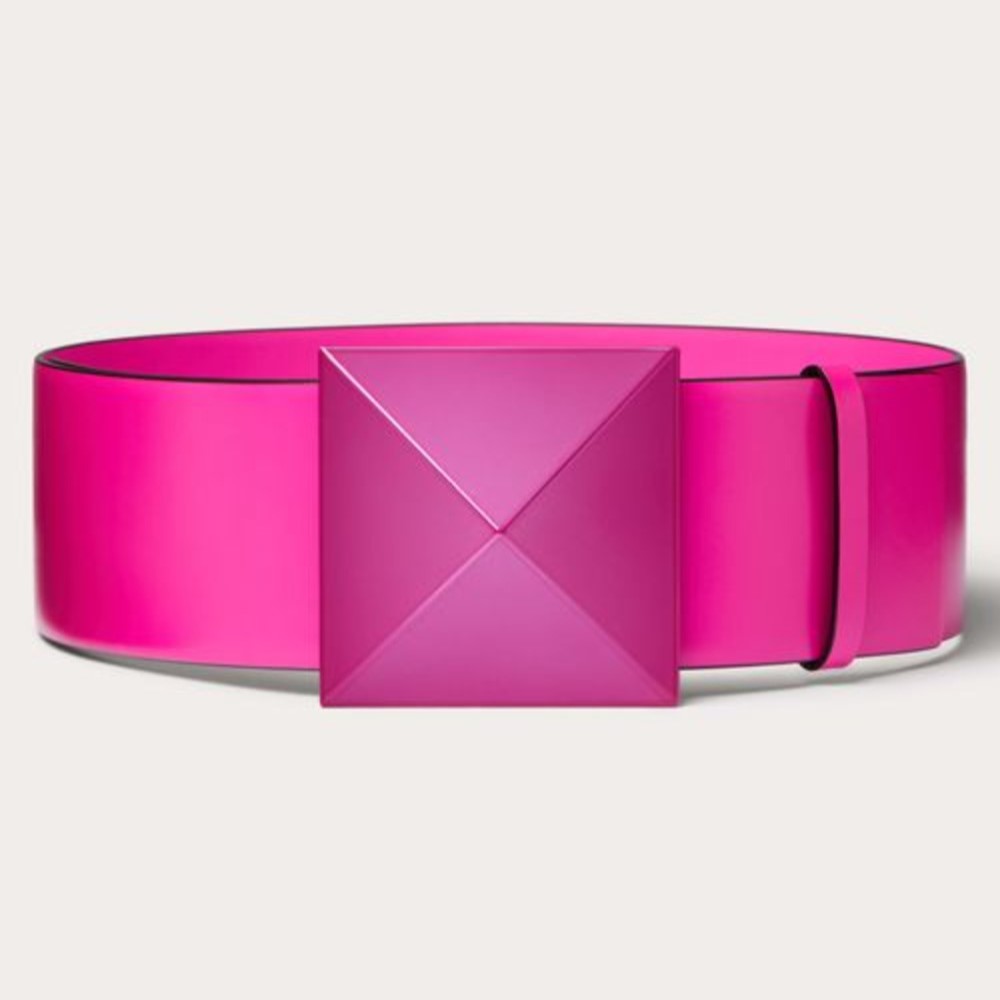 VALENTINO 발렌티노 로만 스터드 와이드 가죽 벨트 (40mm)