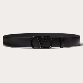 VALENTINO 발렌티노 브이로고 시그니처 유광 송아지 가죽 벨트 (30mm) 3COLOR
