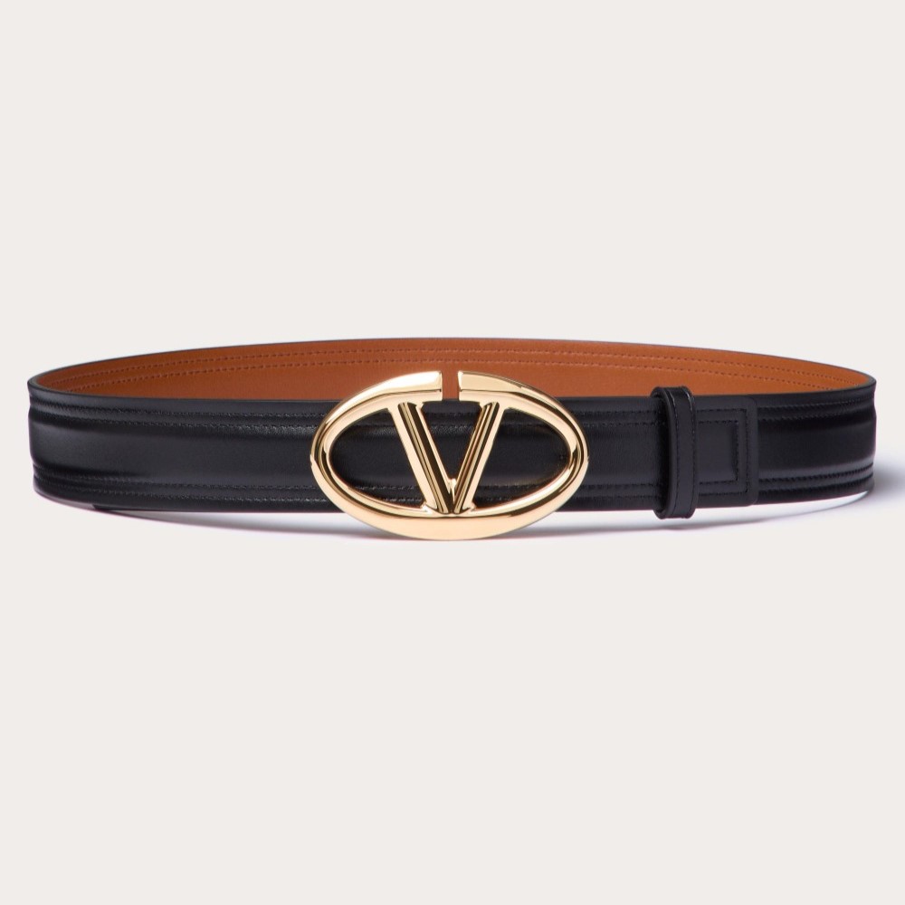 VALENTINO 발렌티노 브이로고 볼드 에디션 유광 송아지 가죽 벨트 (30mm) 2COLOR