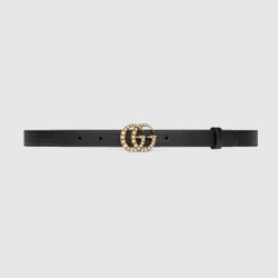 GUCCI 구찌 더블 GG 씬 벨트 476342 (20mm) 2COLOR