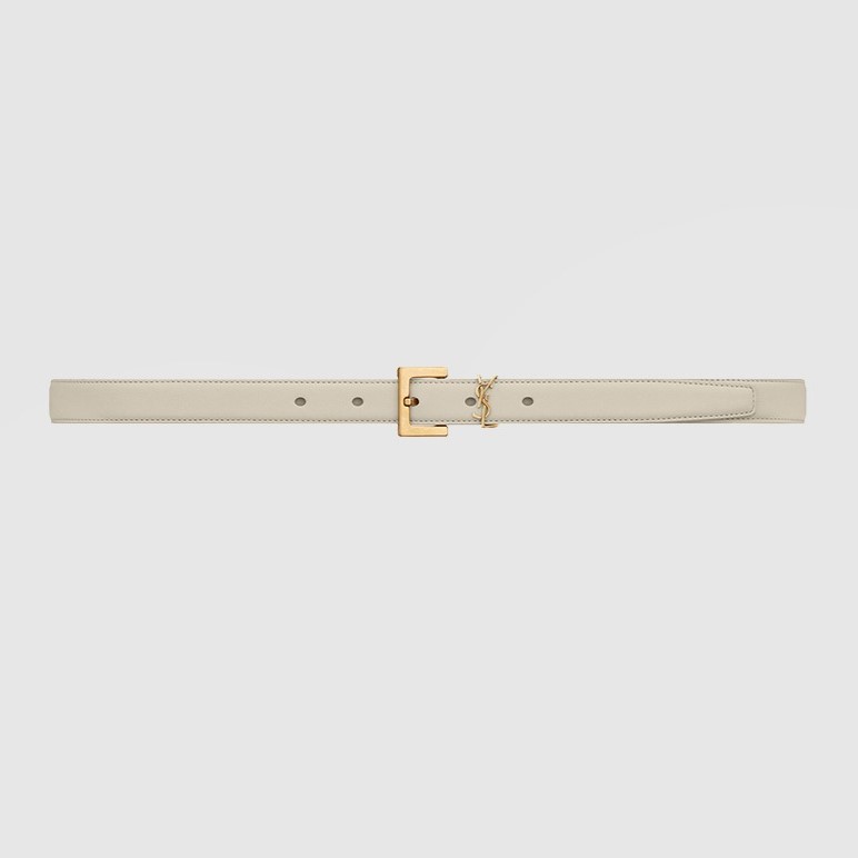 SAINT LAURENT 생로랑 래커 가죽 CASSANDRE 스퀘어 버클 장식 벨트 554465 (20mm) 2COLOR