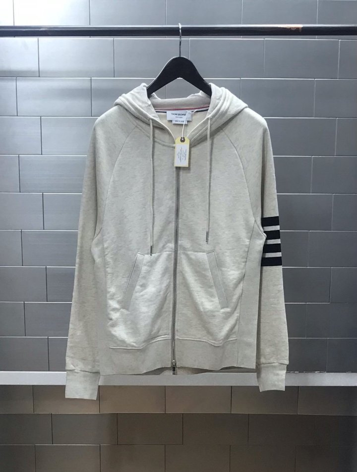 THOM BROWNE 톰브라운 사선완장 후드집업