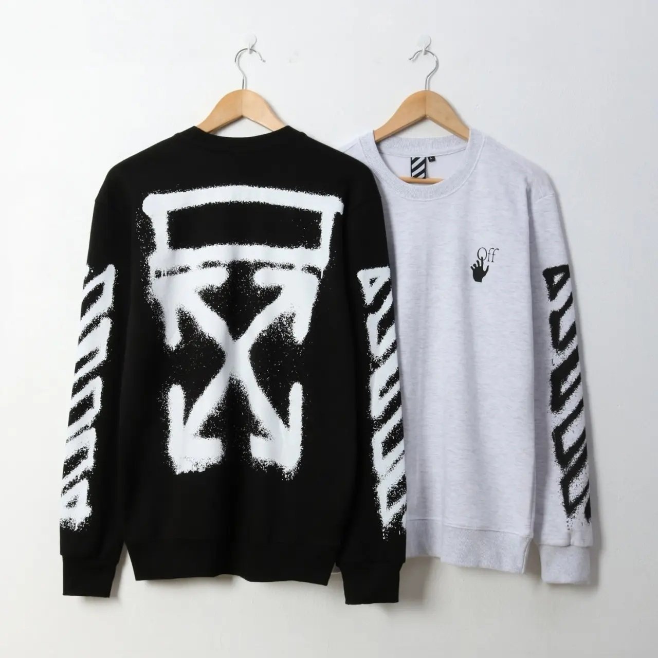 OFF-WHITE 오프화이트 스프레이 기모 맨투맨