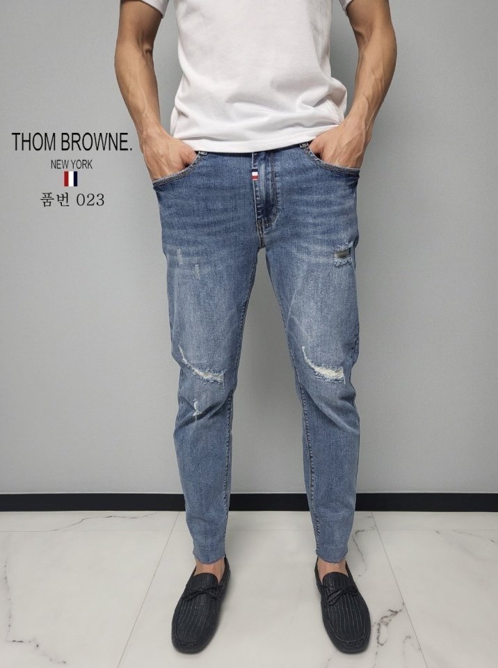 THOM BROWNE 톰브라운 컷팅 청바지
