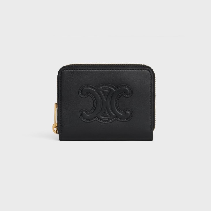 CELINE 셀린느 퀴르 트리옹프 컴팩트 지퍼 지갑 10K533 2COLOR