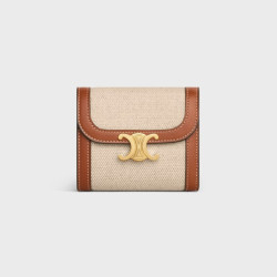 CELINE 셀린느 트리옹프 반지갑 10D782