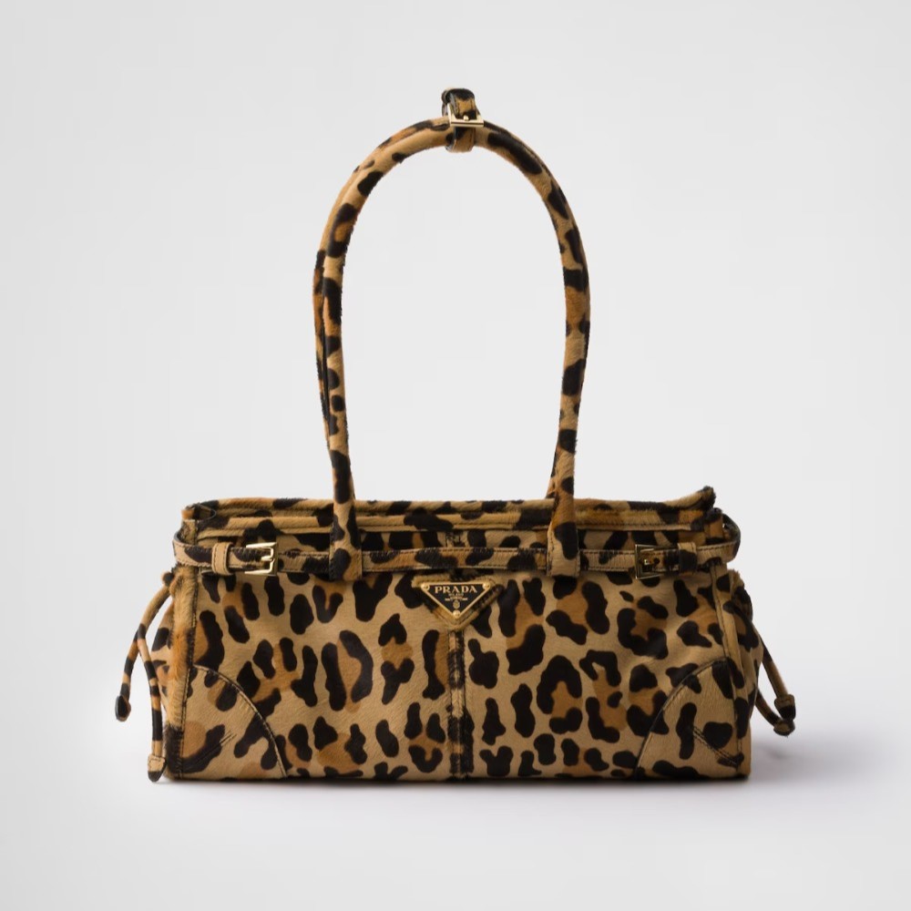 PRADA 프라다 미디엄 프린티드 가죽 핸드백 1BA426