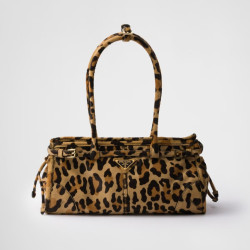 PRADA 프라다 미디엄 프린티드 가죽 핸드백 1BA426