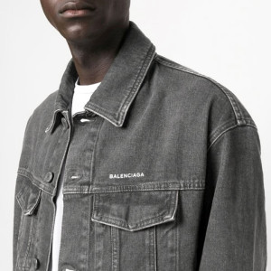 BALENCIAGA 발렌시아가 영문로고 데님 자켓