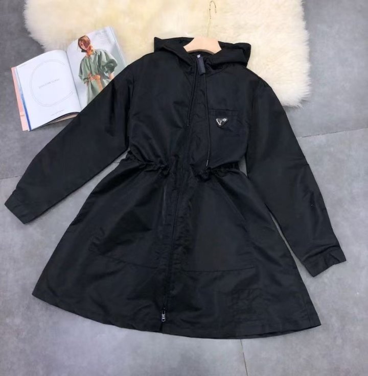 PRADA 프라다 리사이클 나일론 미디 트렌치 바람막이 자켓