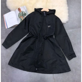 PRADA 프라다 리사이클 나일론 미디 트렌치 바람막이 자켓