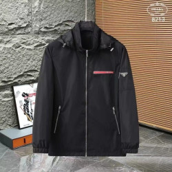 PRADA 프라다 삼각로고 나일론 바람막이