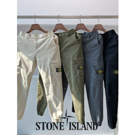 STONE ISLAND 스톤아일랜드 카고 조거 허리반밴딩 팬츠