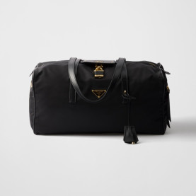 PRADA  프라다 자물쇠 라지 리나일론 탑 핸들백 1BB135