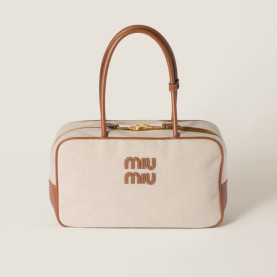 MIUMIU 미우미우 캔버스 및 가죽 보백 5BB163