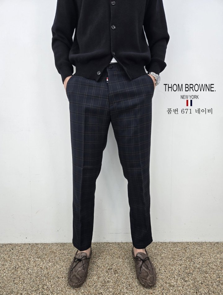 THOM BROWNE 톰브라운 체크 슬렉스