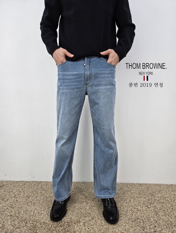 THOM BROWNE 톰브라운 세미 일자 청바지