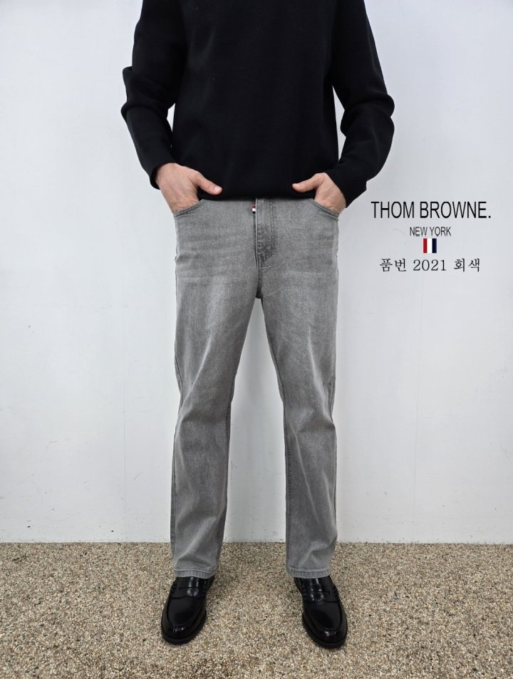 THOM BROWNE 톰브라운 세미 일자 청바지