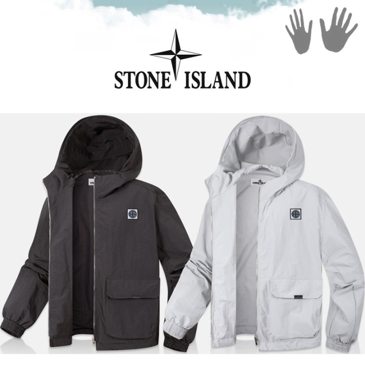 STONE ISLAND 스톤아일랜드 오버핏 언발 바람막이