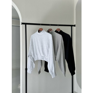 ALEXANDER WANG 알렉산더왕 하이넥 크롭 맨투맨