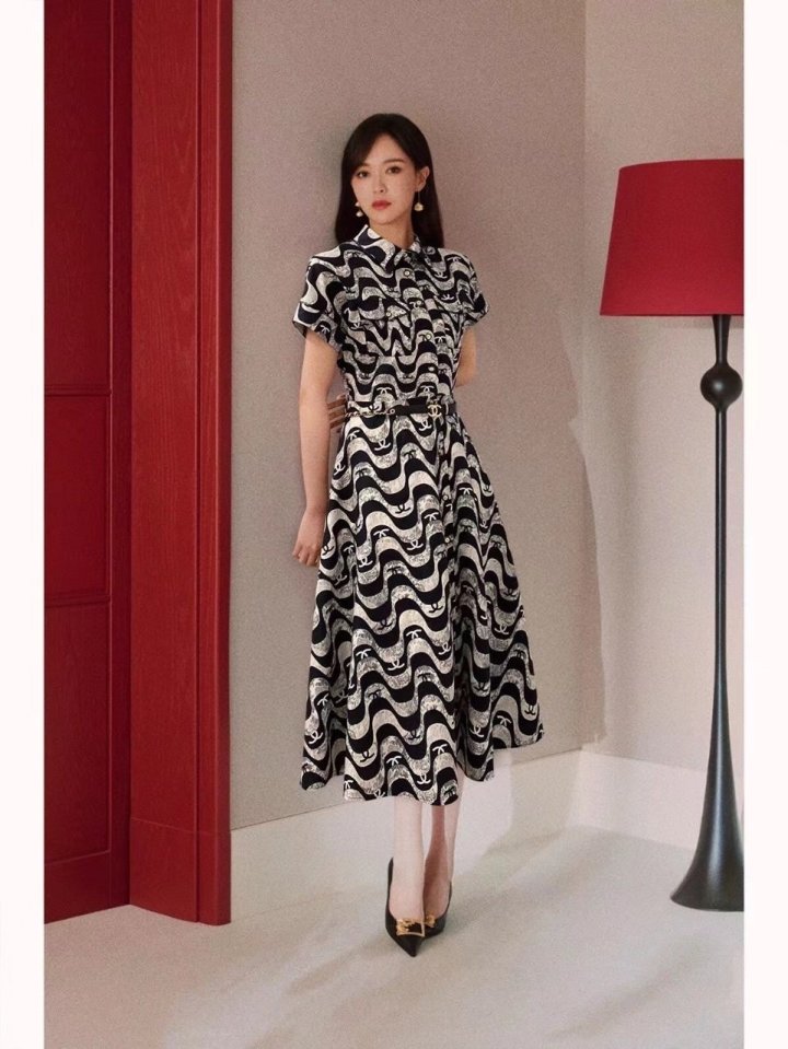 CHANEL 샤넬 물결 원피스