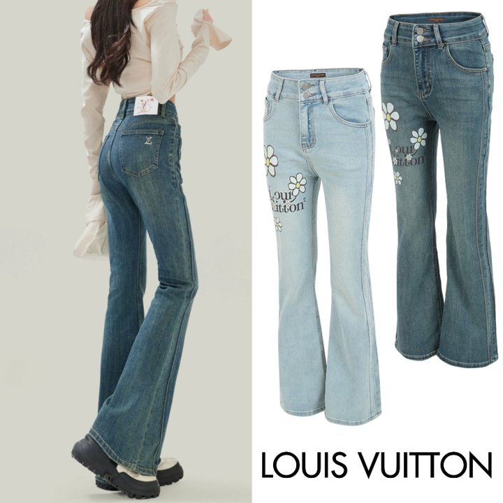 ●1월 판매 18위● LOUIS VUITTON 루이비통 스틸로고 플라워 프린팅 부츠컷