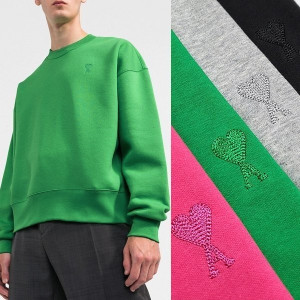 AMI 아미 스몰 하트로고 맨투맨