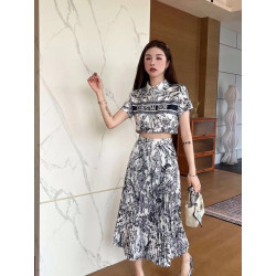 DIOR 디올 롱치마 크롭 남방셋트