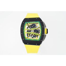 RICHARD MILLE 리차드밀 RM61-01 블랙 세라믹 1:1 베스트 에디션 옐로우 러버 스트랩 RMUL2