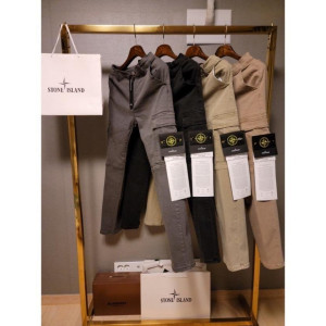 STONE ISLAND 스톤아일랜드 뒷밴딩 피그먼트 카고 팬츠