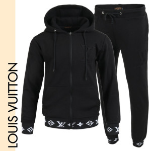 LOUIS VUITTON 루이비통 엠보 로고 후드 집업 셋트