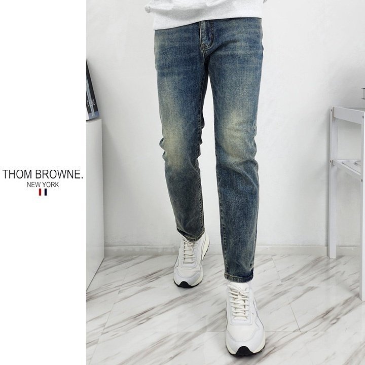 STONE ISLAND 스톤아일랜드 블루라벨 워싱 그레이 데님진