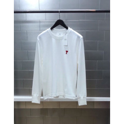 AMI 아미 하트자수 슬리브티셔츠