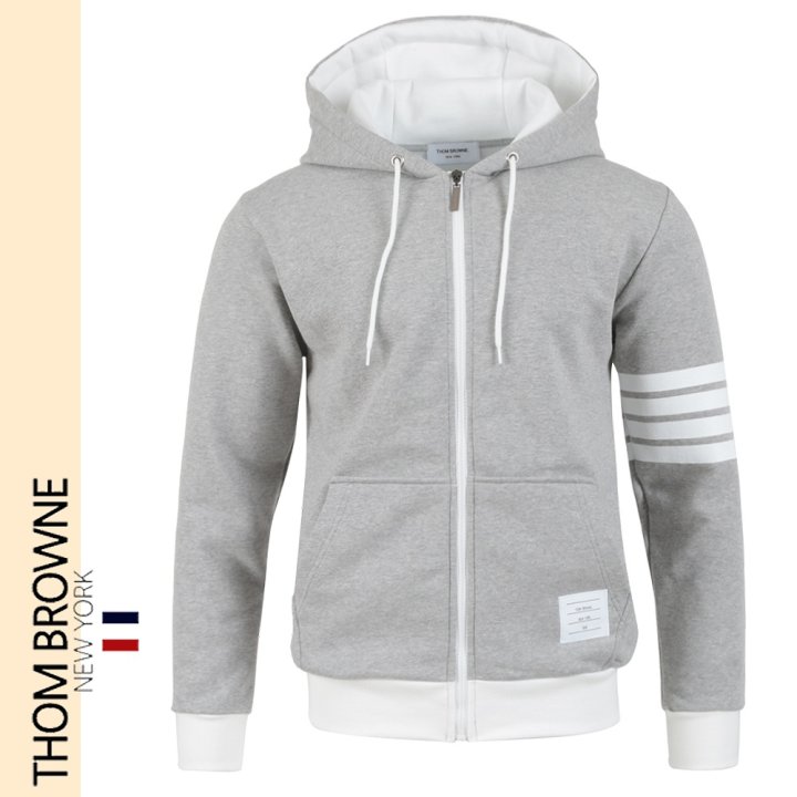 THOM BROWNE 톰브라운 4바 배색 후드집업