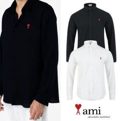 AMI 아미 자수로고 린넨 셔츠