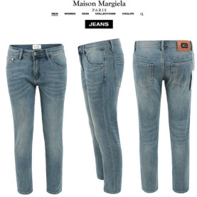 MAISON MARGIELA 메종마르지엘라 엠보 로고 중청 슬림 일자진