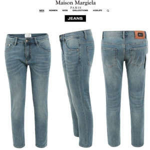 MAISON MARGIELA 메종마르지엘라 엠보 로고 중청 슬림 일자진