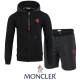 MONCLER 몰글레어 레드패치 후드집업 & 우븐 반바지 셋트